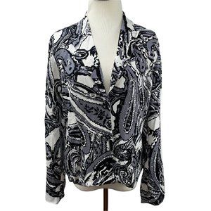 Vintage Alberto Makali Jumbo Paisley Print Lightweight Jacket Lined Oversized